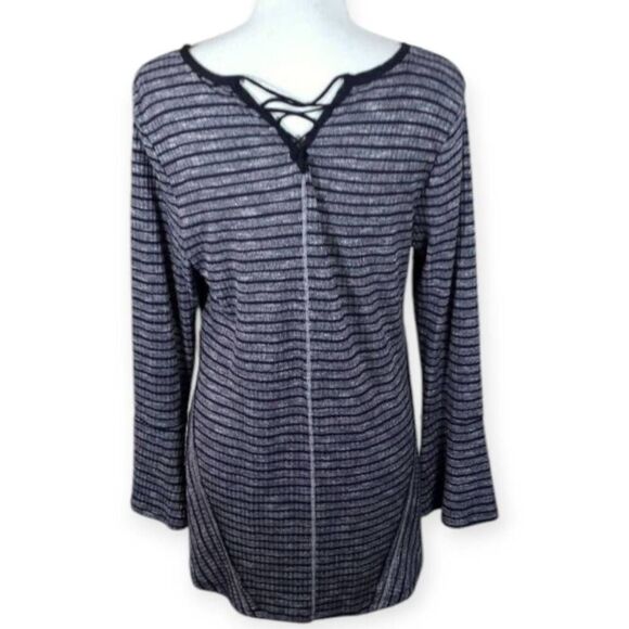 STYLE & CO. NAVY STRIPE TUNIC SZ.M EUC - Picture 2 of 3